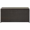 vidaXL Garden Storage Box Poly Rattan 100x50x50 cm Brown