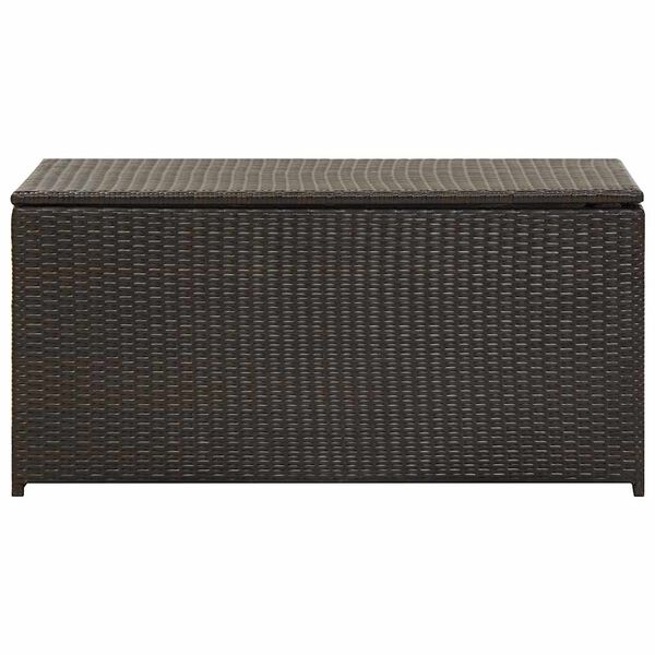 vidaXL Garden Storage Box Poly Rattan 100x50x50 cm Brown