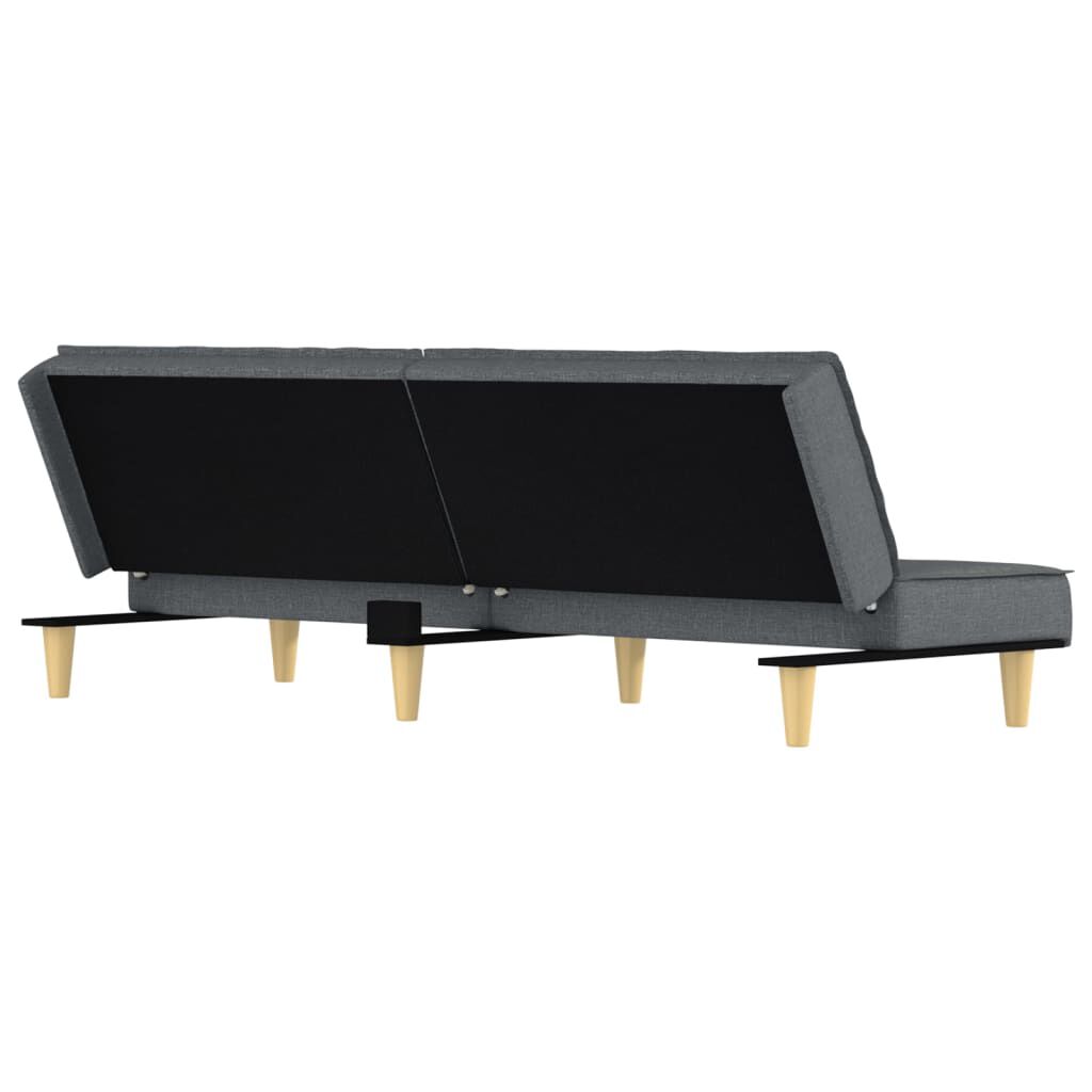 vidaXL Sofa Bed Dark Grey Fabric