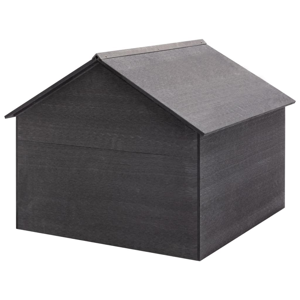 vidaXL Lawn Mower Garage Grey 80x80x70 cm WPC