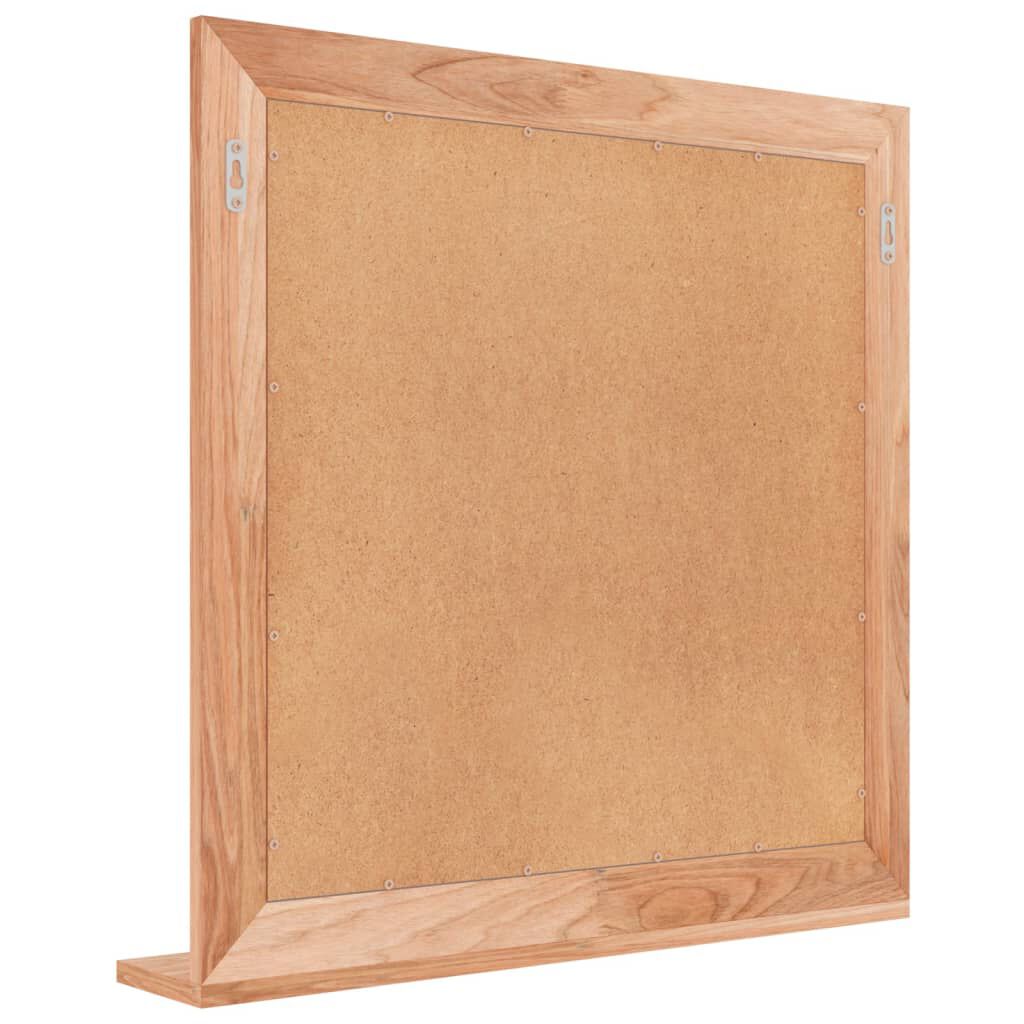 vidaXL Wall Mirror 55x55 cm Solid Wood Walnut