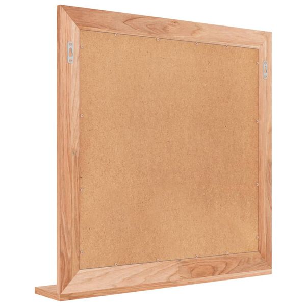 vidaXL Wall Mirror 55x55 cm Solid Wood Walnut