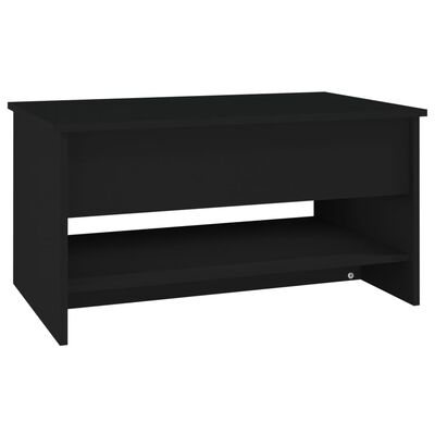 vidaXL Coffee Table Black 80x50x40 cm Engineered Wood