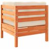 vidaXL 8 Piece Garden Sofa Set with Cushions Wax Brown Solid Wood Pine