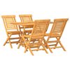 vidaXL 7 Piece Garden Dining Set Solid Wood Teak
