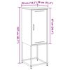 vidaXL Highboard Black 36x39x107 cm Steel