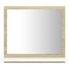 vidaXL Bathroom Mirror White and Sonoma Oak 40x10.5x37 cm Engineered Wood