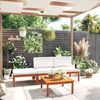 vidaXL 4 Piece Garden Lounge Set with Cushions Cream 63x63 cm
