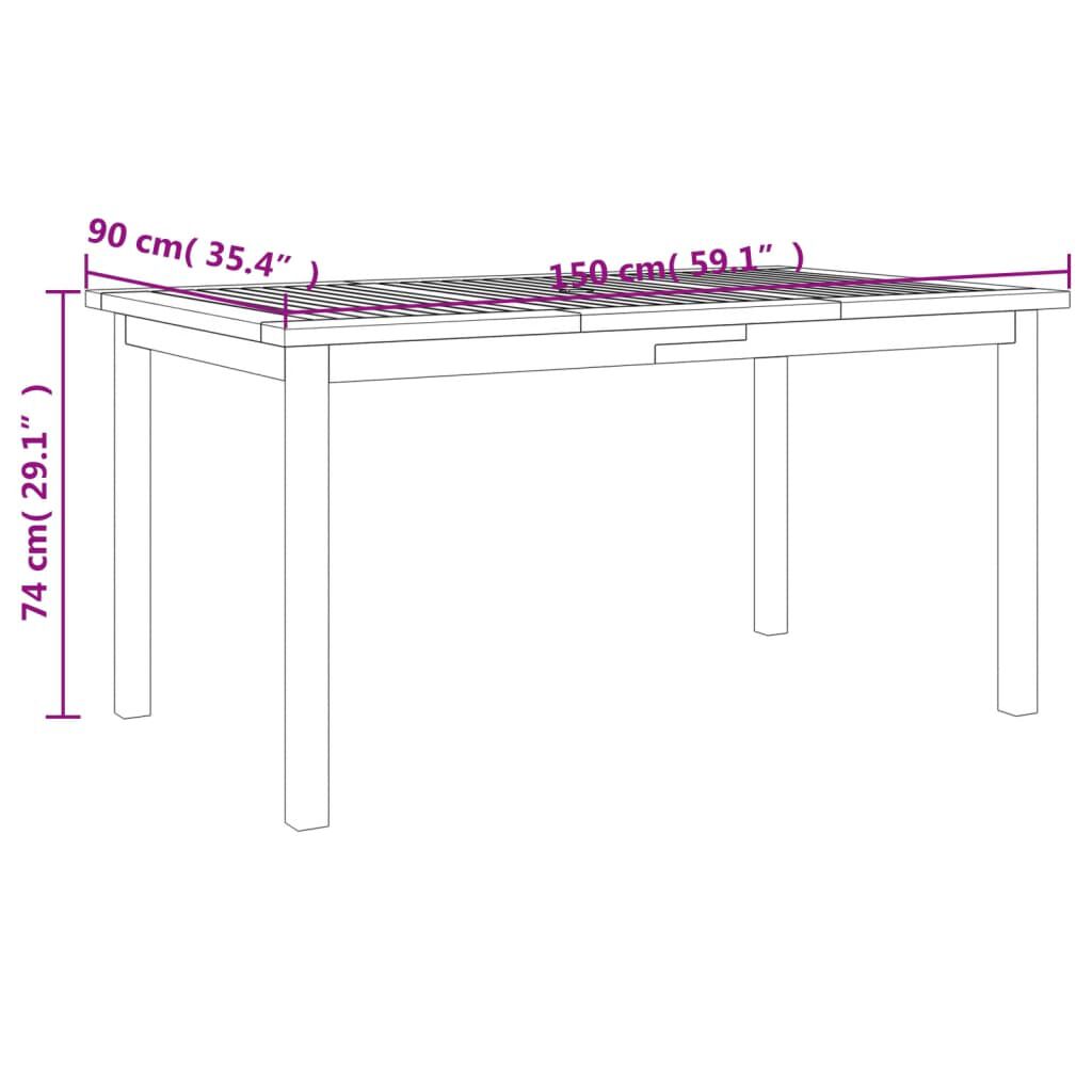vidaXL 5 Piece Garden Dining Set Solid Wood Acacia