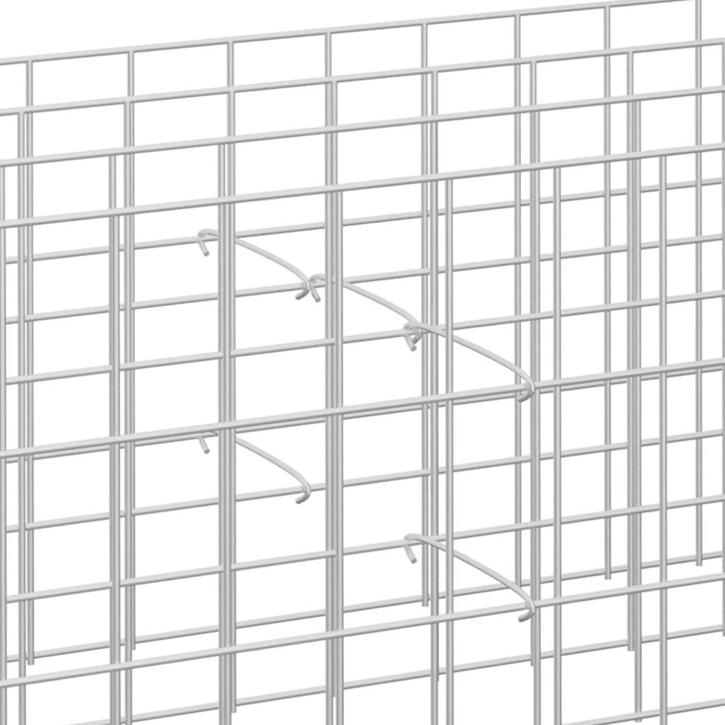 vidaXL Gabion Hooks 50 pcs Galvanised Steel 10 cm
