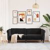 vidaXL Sofa 3-Seater Black Velvet