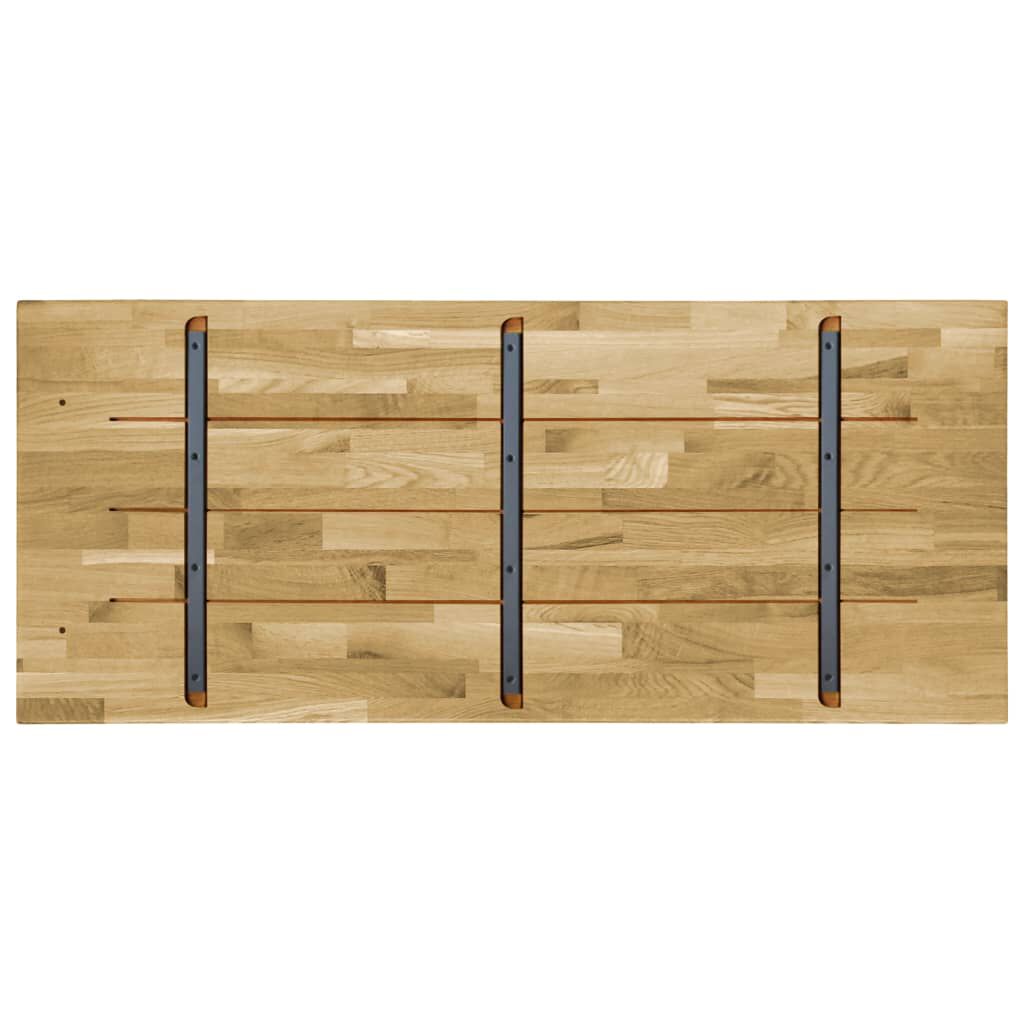 vidaXL Table Top Solid Oak Wood Rectangular 23 mm 140x60 cm