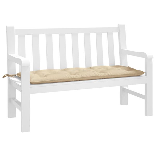 vidaXL Garden Bench Cushion Beige 120x50x7 cm Oxford Fabric
