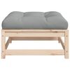 vidaXL Garden Footstool with Cushion Solid Wood Pine