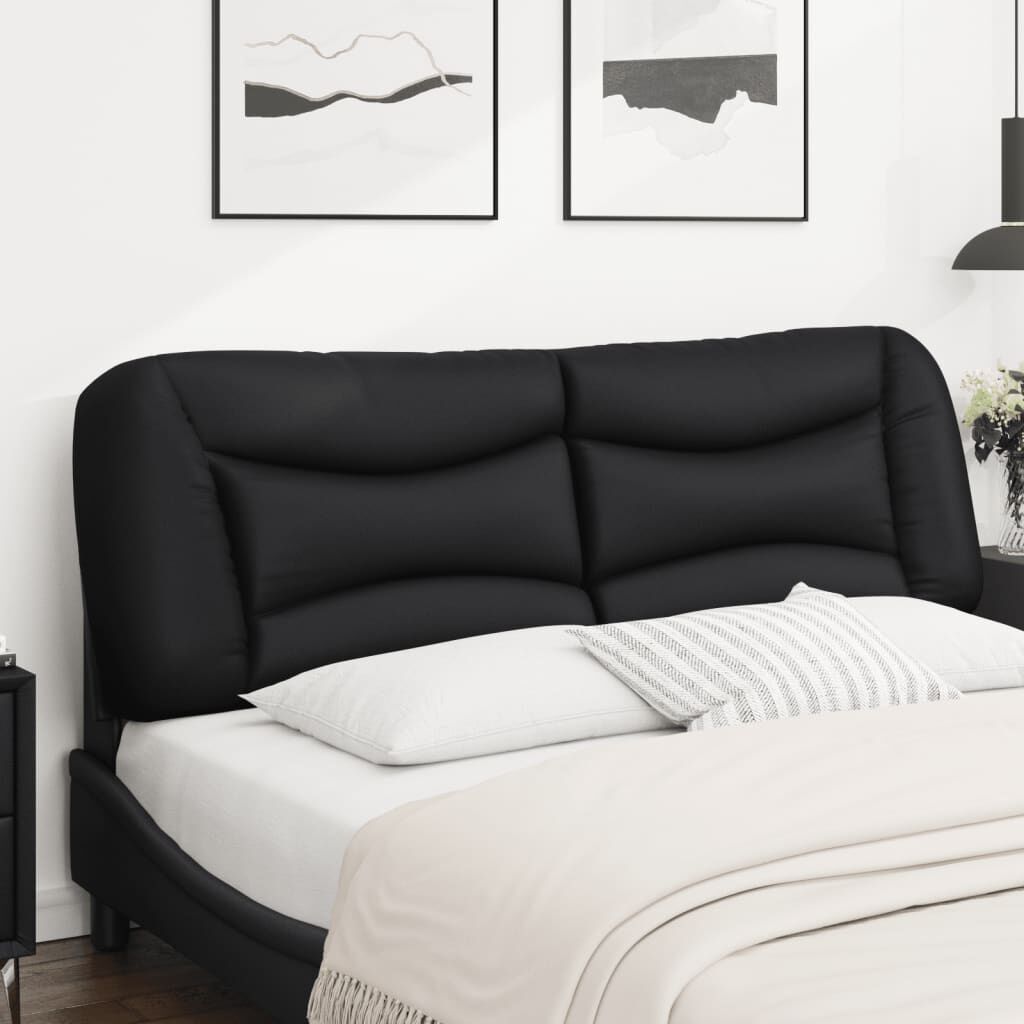 vidaXL Headboard Cushion Black 152 cm Queen Faux Leather