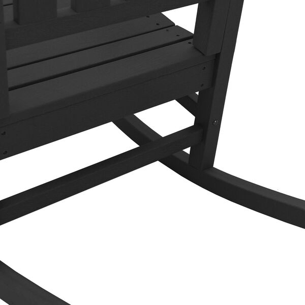 vidaXL Garden Rocking Chair Black 70x92x108 cm HDPE