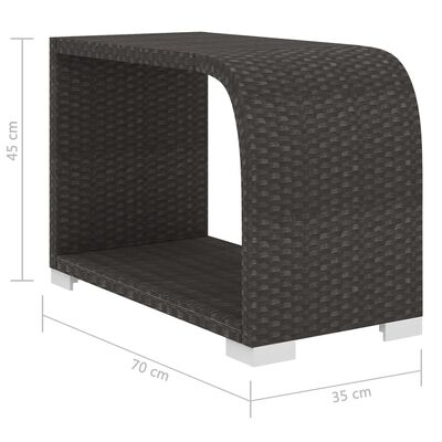 vidaXL 8 Piece Garden Lounge Set with Cushions Poly Rattan Black