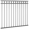 vidaXL Fence Panel Steel 1.7x1.5 m Black