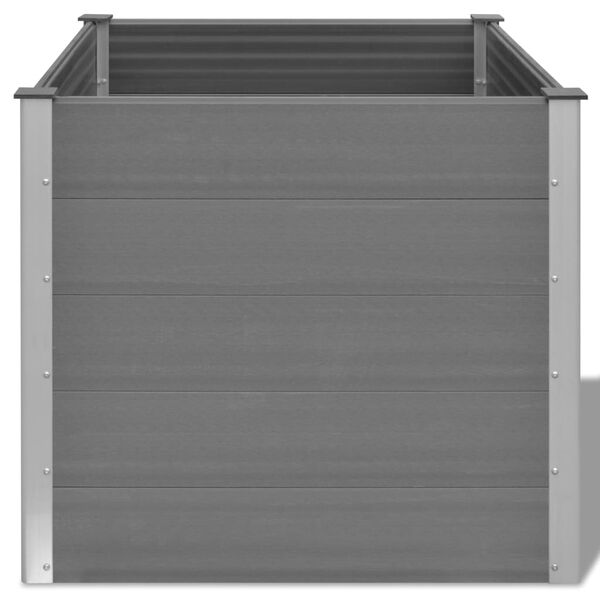 vidaXL Garden Raised Bed WPC 100x100x91 cm Grey