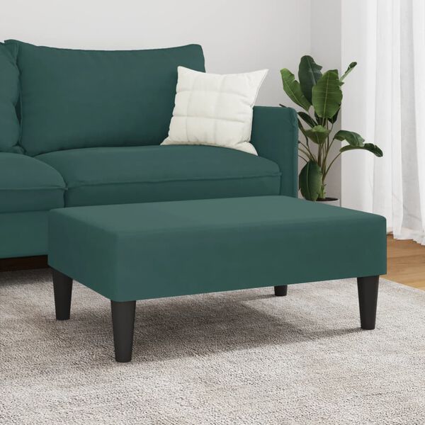 vidaXL Footstool Dark Green 77x55x31 cm Velvet