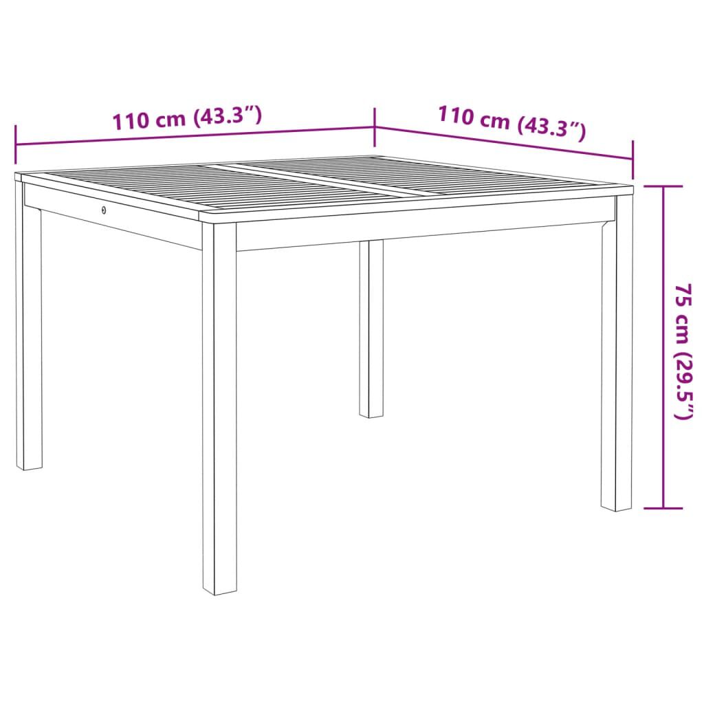 vidaXL 3 Piece Garden Dining Set Solid Wood Acacia