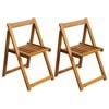 vidaXL Folding Garden Chairs 2 pcs Solid Acacia Wood