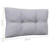 vidaXL Garden Middle Sofa with Grey Cushions Solid Pinewood