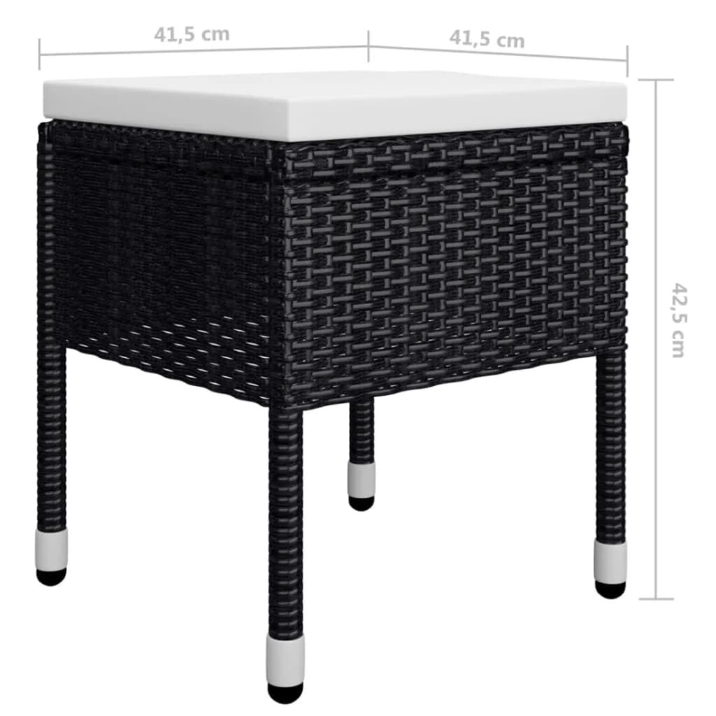 vidaXL 5 Piece Garden Dining Set Black