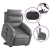 vidaXL Electric Stand up Massage Recliner Chair Grey Faux Leather
