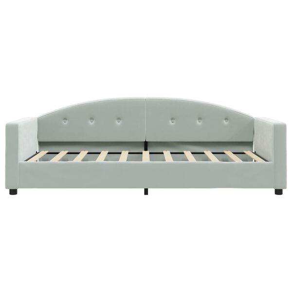 vidaXL Day Bed without Mattress Light Grey 100x190 cm Velvet