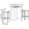 vidaXL 3 Piece Garden Bar Set Brown Solid Wood Acacia and Poly Rattan