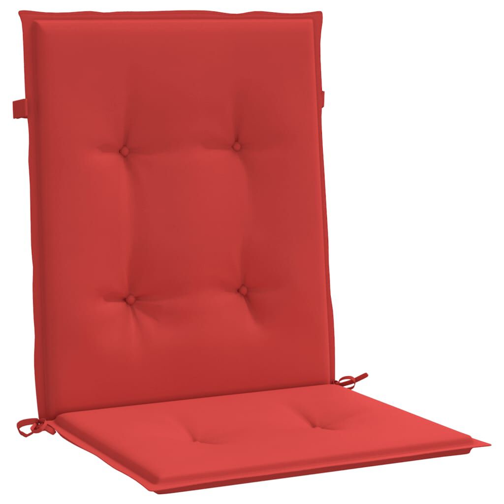 vidaXL Garden Lowback Chair Cushions 2 pcs Red 100x50x3 cm Oxford Fabric