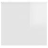 vidaXL Coffee Table High Gloss White 102x55.5x52.5 cm Engineered Wood