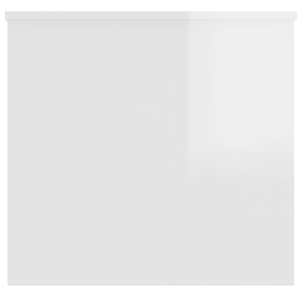 vidaXL Coffee Table High Gloss White 102x55.5x52.5 cm Engineered Wood