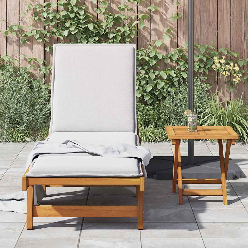 vidaXL Sun Lounger with Table Solid Wood Acacia