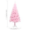 vidaXL Artificial Pre-lit Christmas Tree with Ball Set Pink 150 cm PVC
