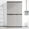 vidaXL Outdoor Storage Cabinet Grey and Black 97x37x165 cm PP