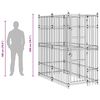 vidaXL Outdoor Dog Kennel Steel 1.84 m&sup2;