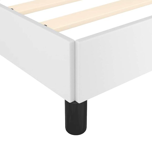 vidaXL Bed Frame without Mattress White 100x203 cm Twin XL Faux Leather