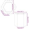 vidaXL Garden Planters 2 pcs Hexagon 46x40x45 cm Weathering Steel