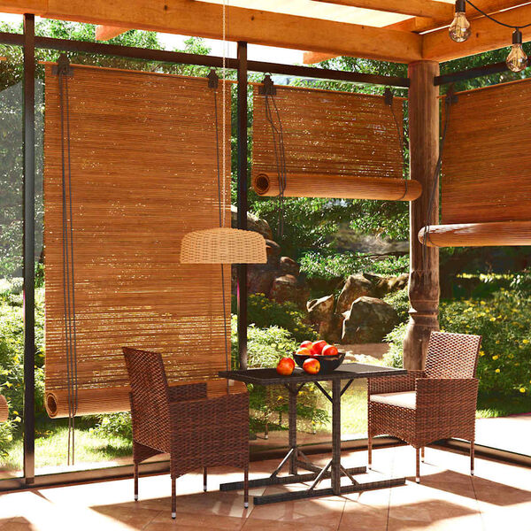 vidaXL 3 Piece Garden Dining Set Brown