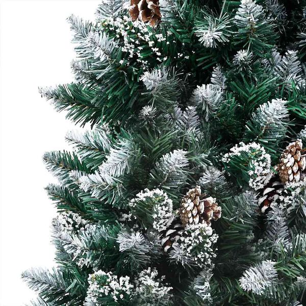 vidaXL Artificial Christmas Tree with LEDs&Ball Set&Pine Cones 180 cm