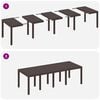 vidaXL Garden Dining Set 9 pcs Brown Polt rattan