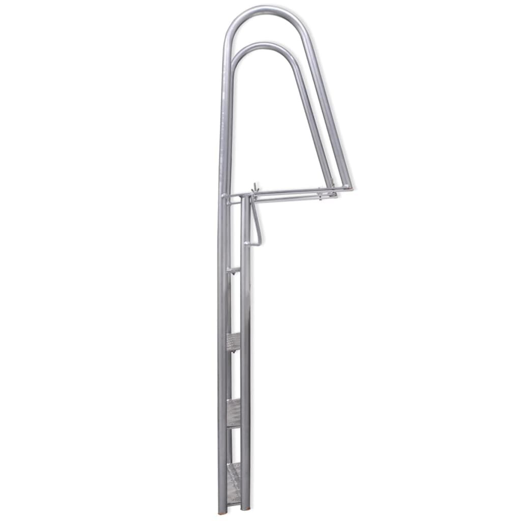 vidaXL 4-Step Dock/Pool Ladder Aluminium 167 cm