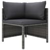 vidaXL 12 Piece Garden Lounge Set with Cushions Poly Rattan Grey