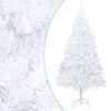 vidaXL Artificial Pre-lit Christmas Tree with Ball Set White 150 cm PVC
