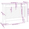 vidaXL Radiator Cover White 112x19x81.5 cm MDF
