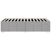 vidaXL Bed Frame without Mattress Light Grey Twin Fabric