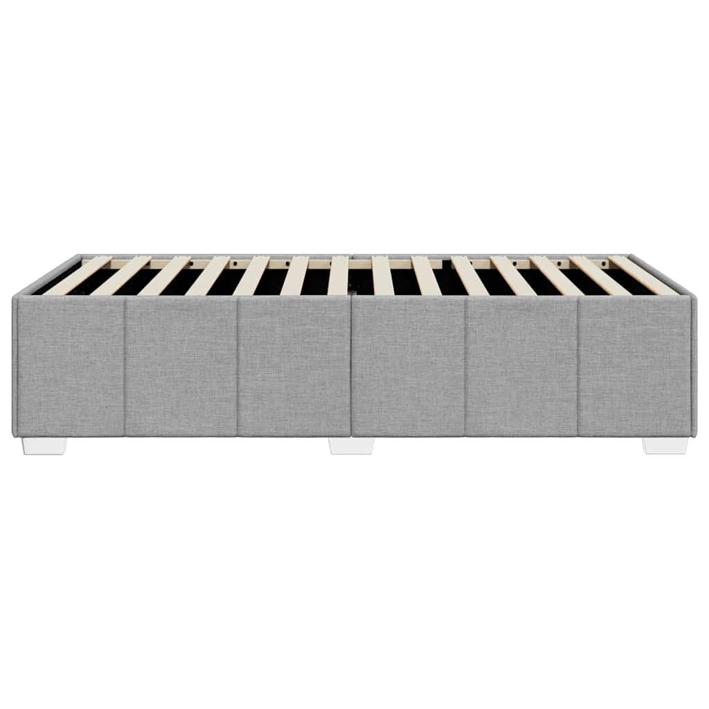 vidaXL Bed Frame without Mattress Light Grey Twin Fabric
