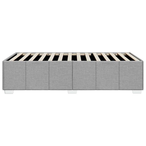 vidaXL Bed Frame without Mattress Light Grey Twin Fabric